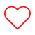 heart outlined in red